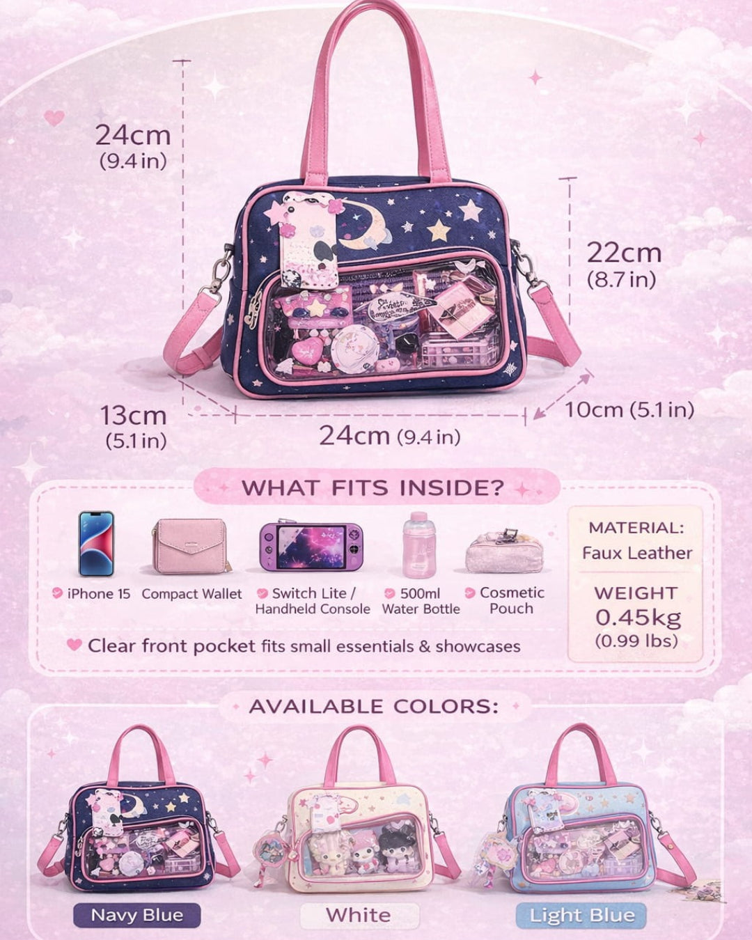 Itamoon Denim Ita Bag Crossbody Handbag