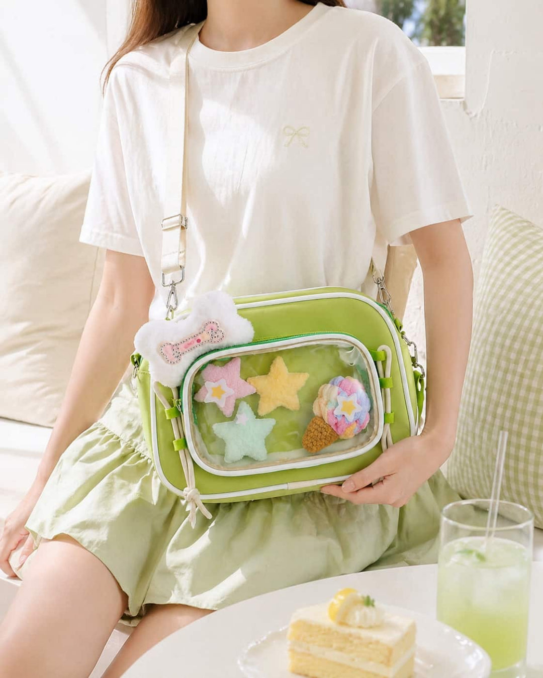 Itamoon Ita Bag – Cute Kawaii Clear Window Plush Display Shoulder Bag