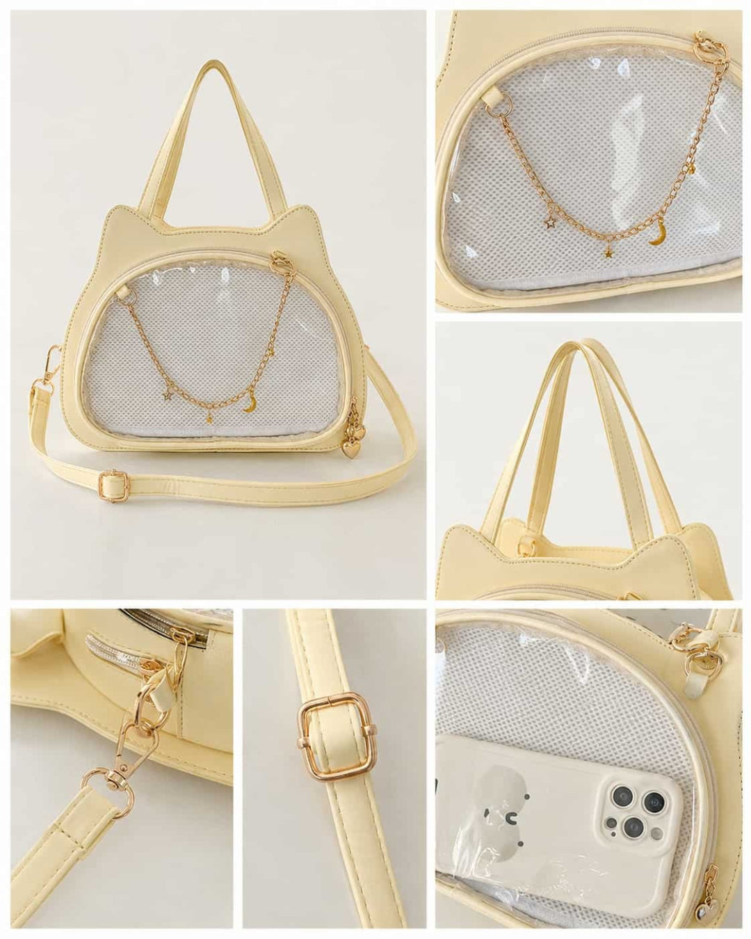 Itamoon Ita Bag – Cute Kawaii Cat Ear Clear Window Shoulder Bag
