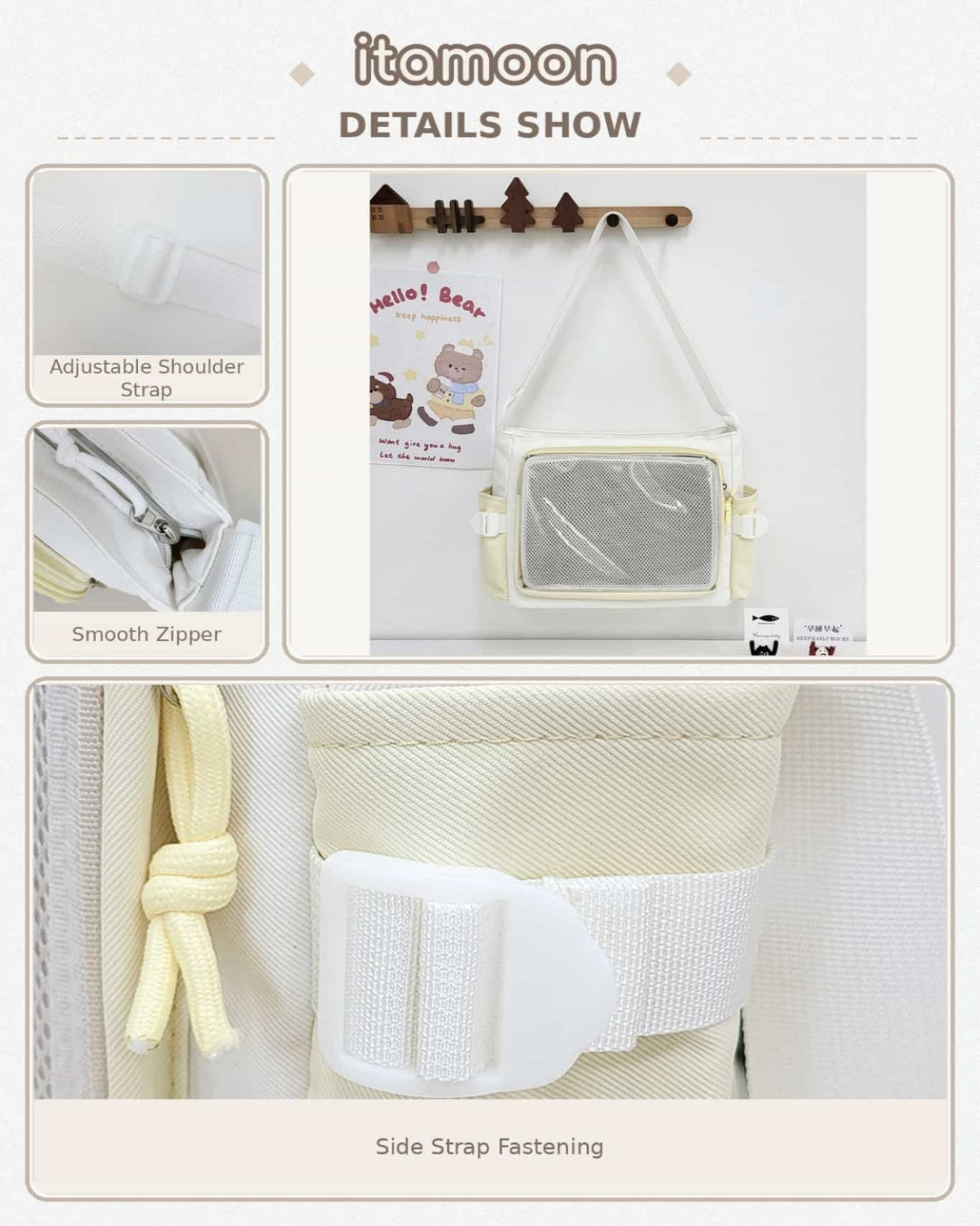 Itamoon Kawaii Ita Bag – Cute Clear Window Tote