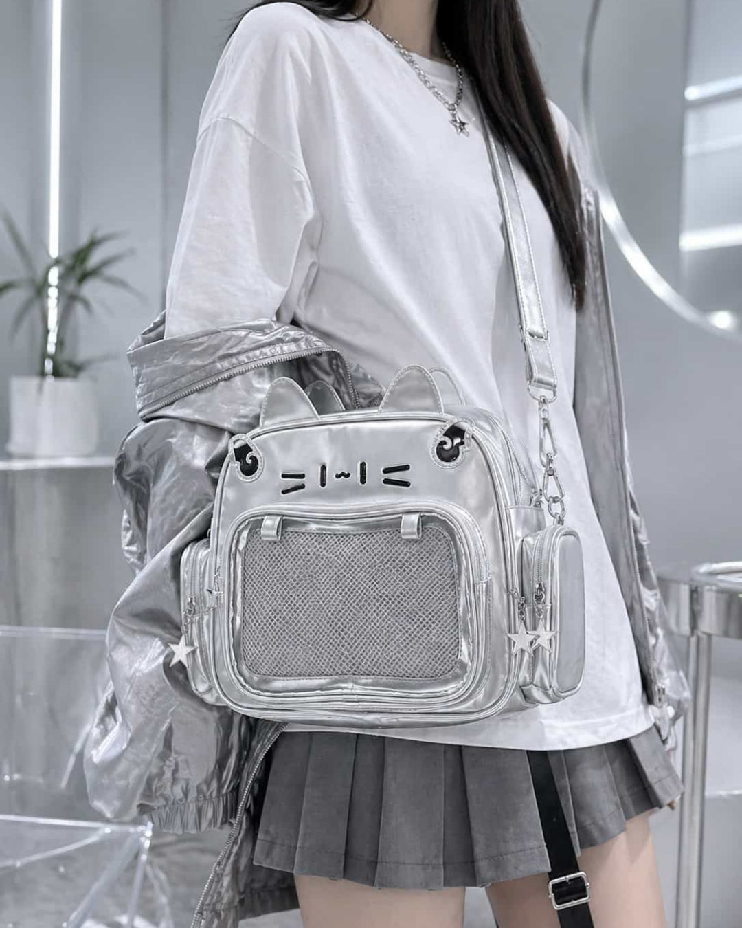 Itamoon Ita Bag – Cute Kawaii Cat Ear Clear Window Crossbody Bag