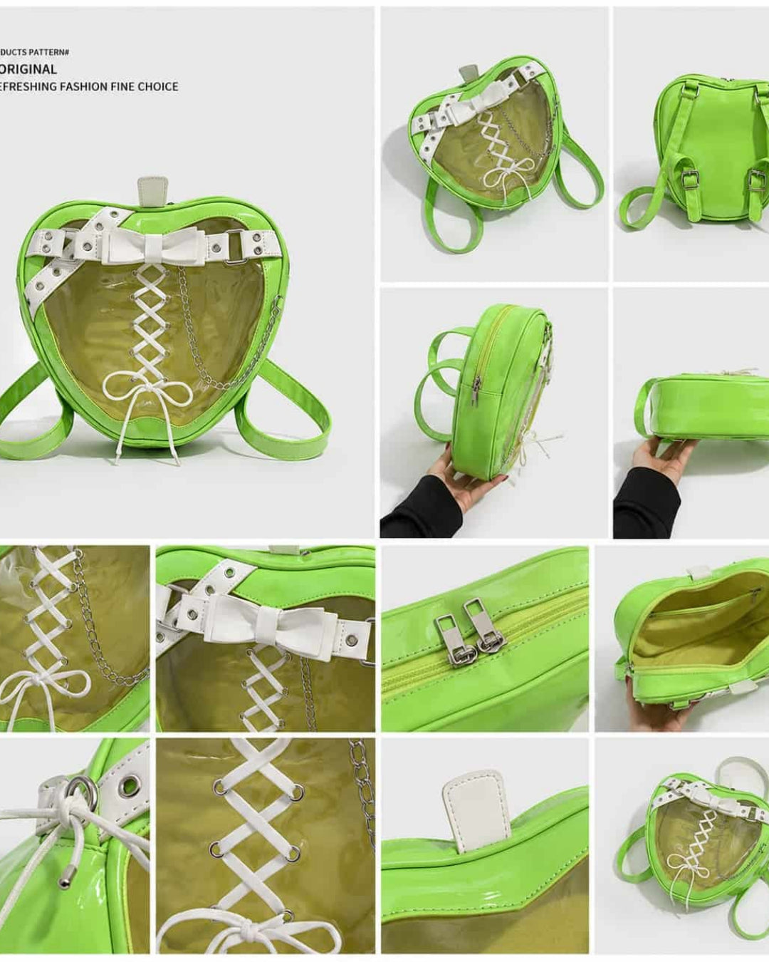 Itamoon Ita Bag – Cute Kawaii Heart Corset Clear Window Bag
