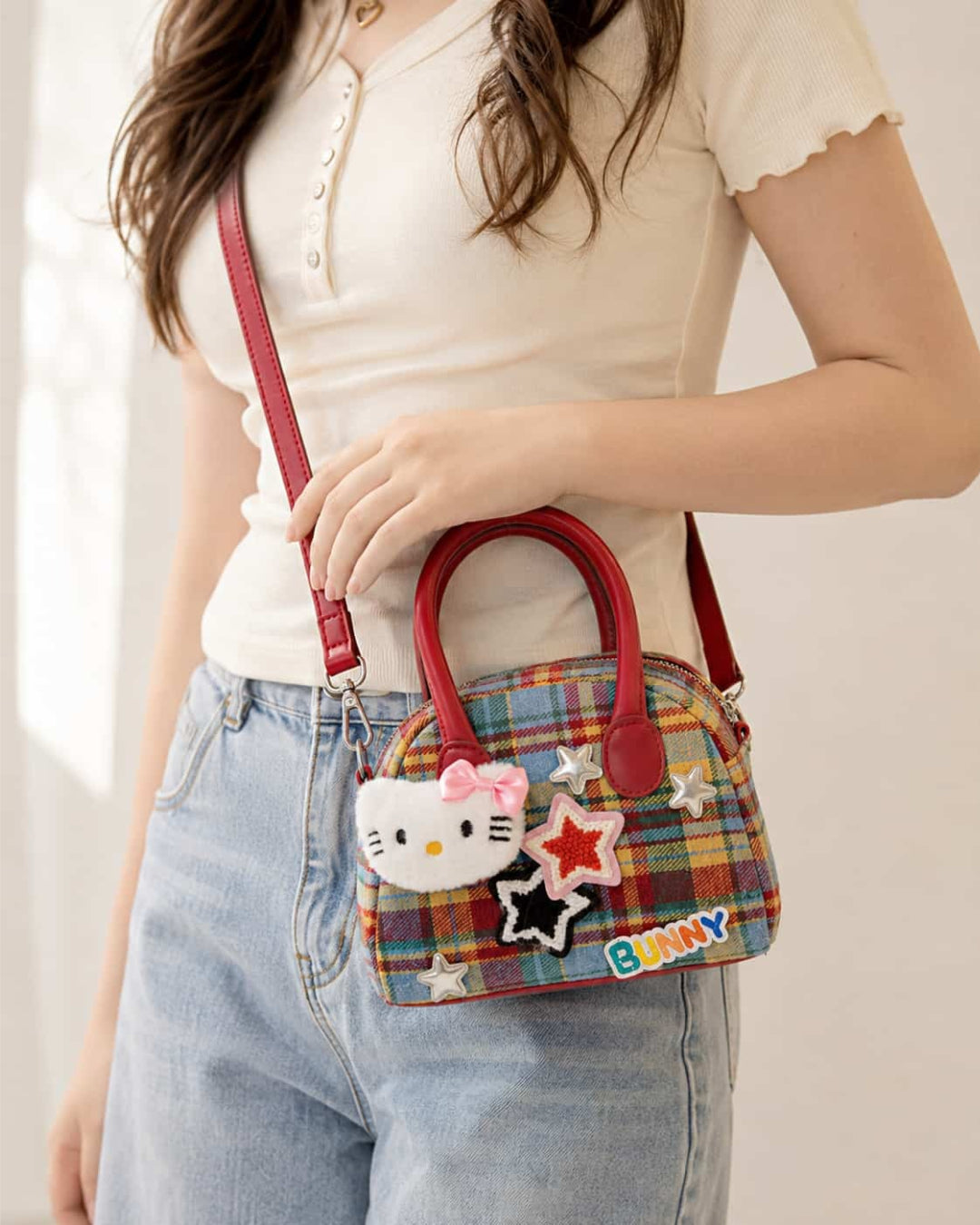 Itamoon Ita Bag – Cute Kawaii Plaid Bunny Mini Tote