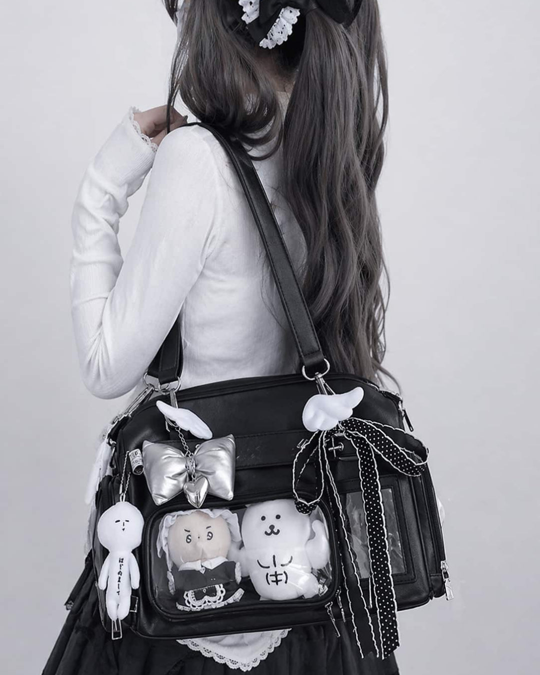 Itamoon Kawaii Ita Bag Handbag with Clear Display Window