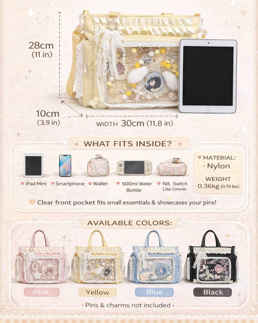 Itamoon Lace Ruffle Crossbody Ita Bag