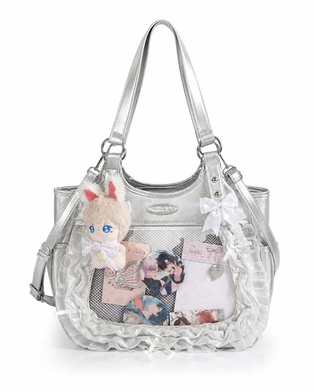 Itamoon Ita Bag – Cute Kawaii Ruffle Bow Clear Window Shoulder Bag