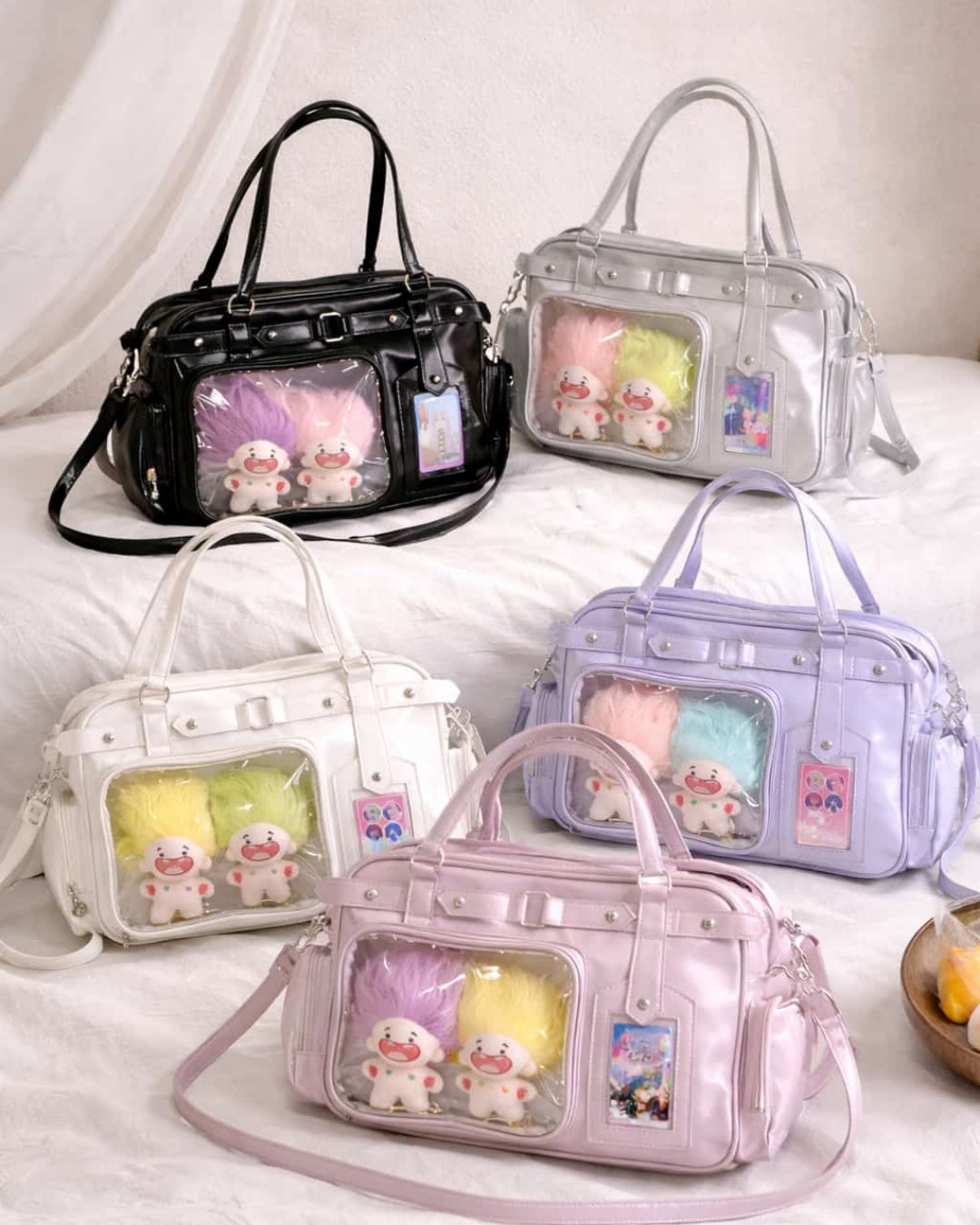 Itamoon Large Kawaii Ita Bag Shoulder Bag with Clear Display Window
