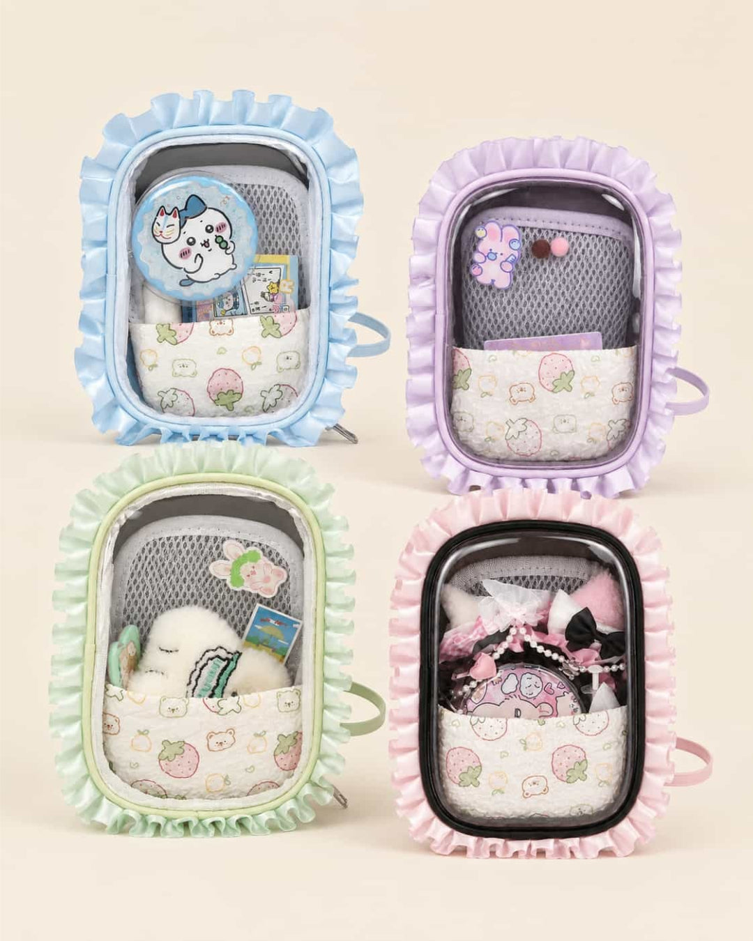Itamoon Ita Bag – Cute Kawaii Mini Ruffle Clear Window Crossbody Bag