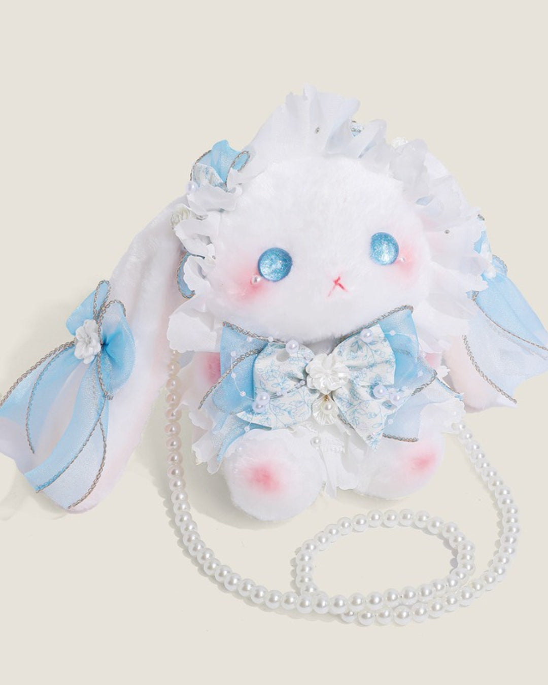 Itamoon Lolita Plush Angelcore Blue Bunny Bag