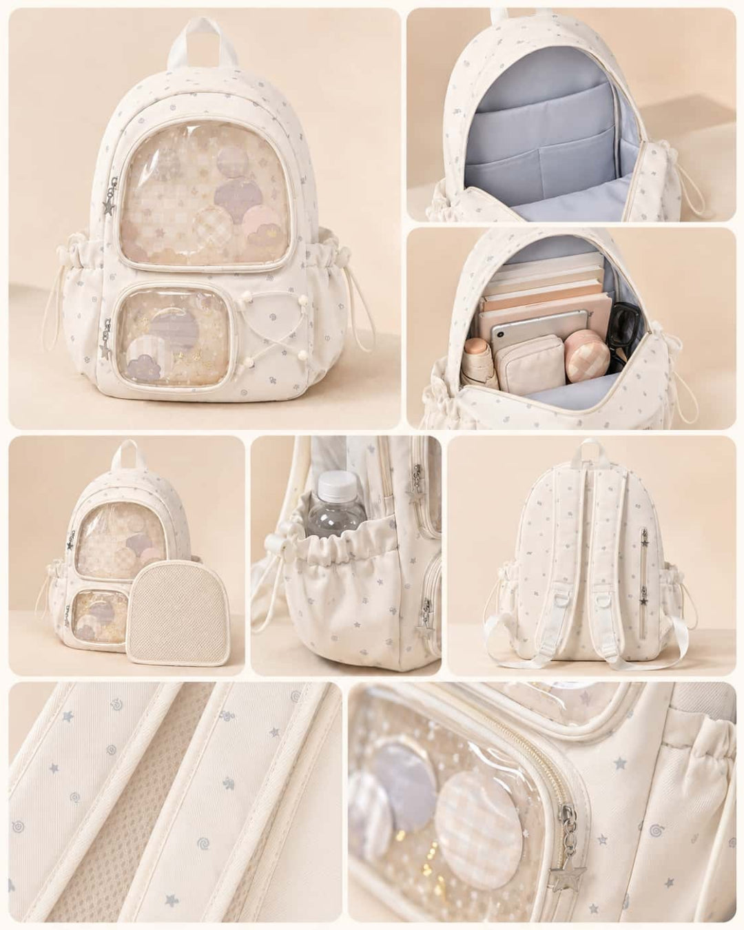 Itamoon Ita Bag Backpack – Cute Kawaii Double Clear Window Backpack