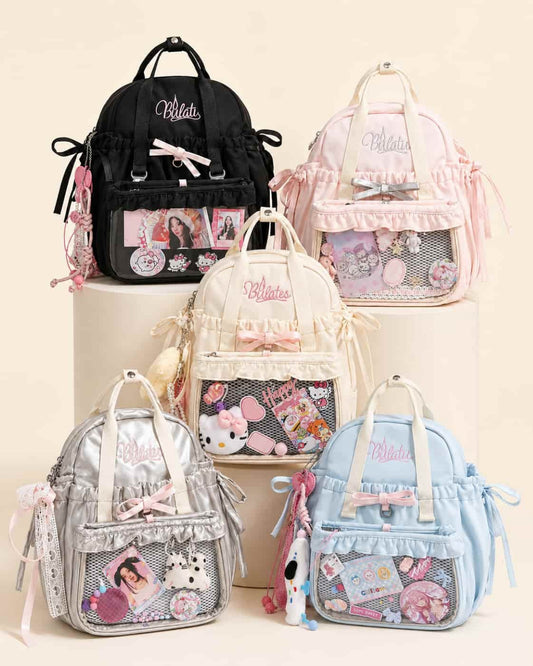Itamoon Ita Bag – Cute Kawaii Ruffle Clear Window Backpack