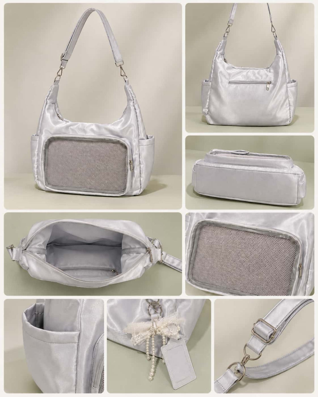 Itamoon Ita Bag – Cute Kawaii Crescent Clear Window Shoulder Bag