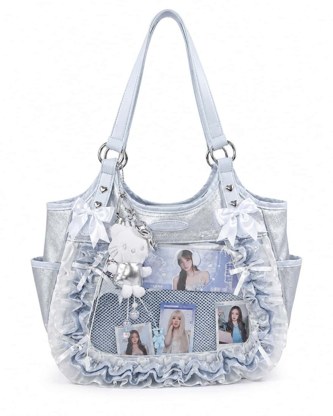 Itamoon Ita Bag – Cute Kawaii Ruffle Bow Clear Window Shoulder Bag