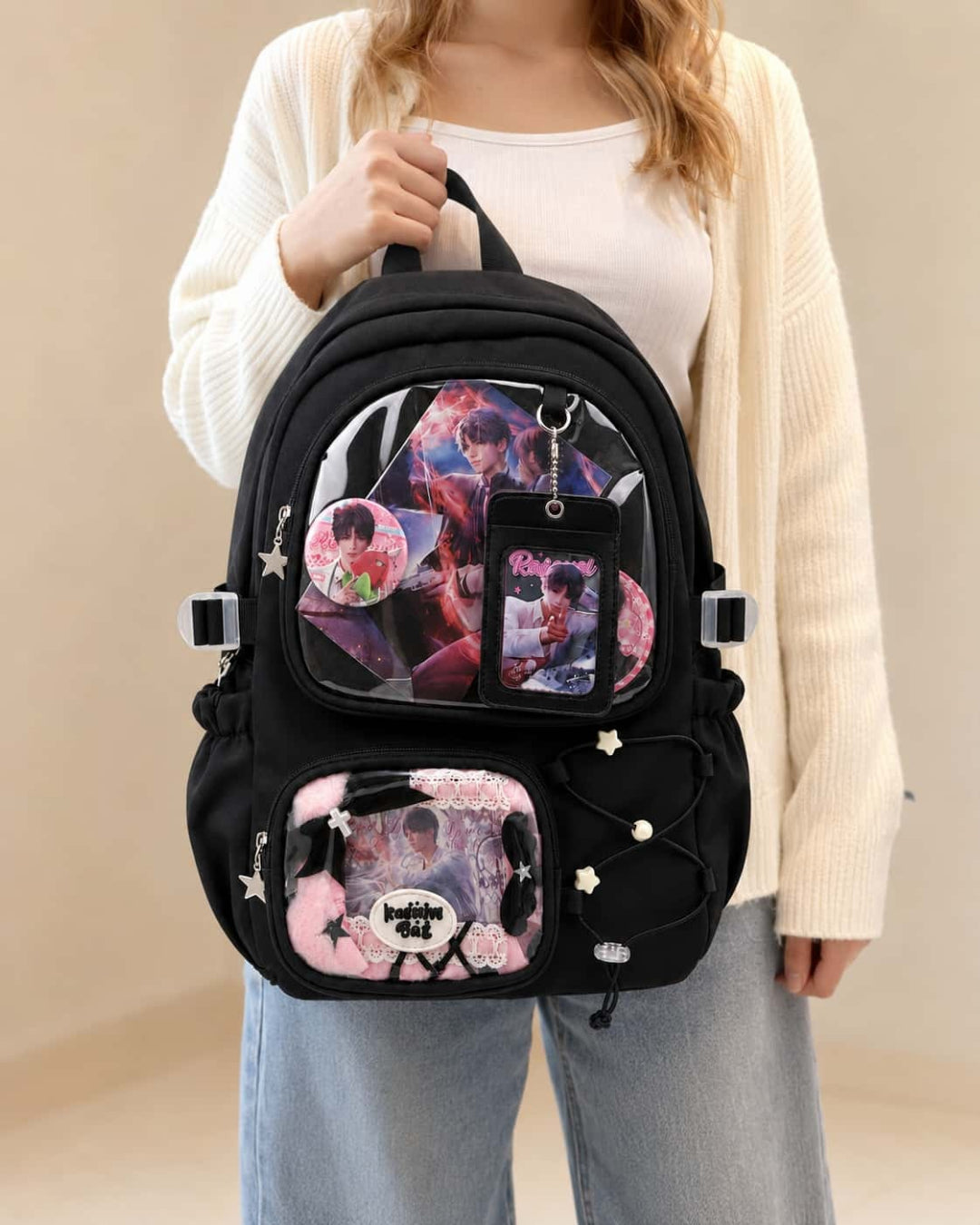 Itamoon Ita Bag Backpack – Cute Kawaii Double Clear Window Backpack
