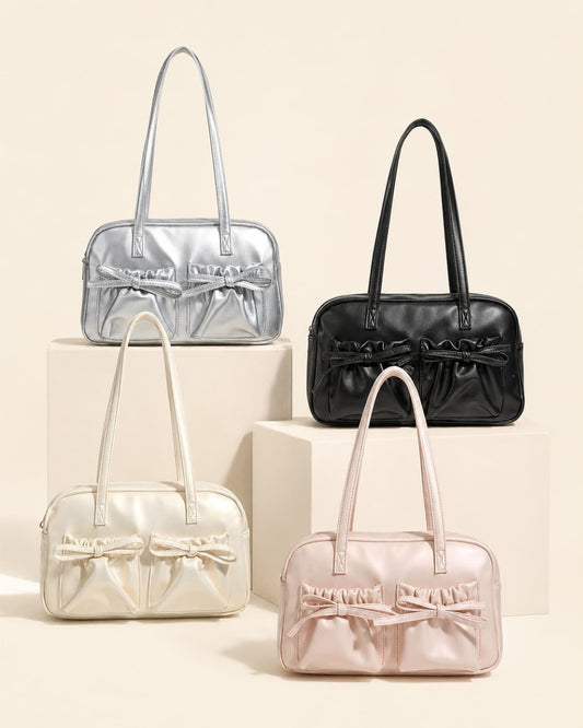 Itamoon Bow Shoulder Bag – Cute Kawaii Mini Baguette Handbag