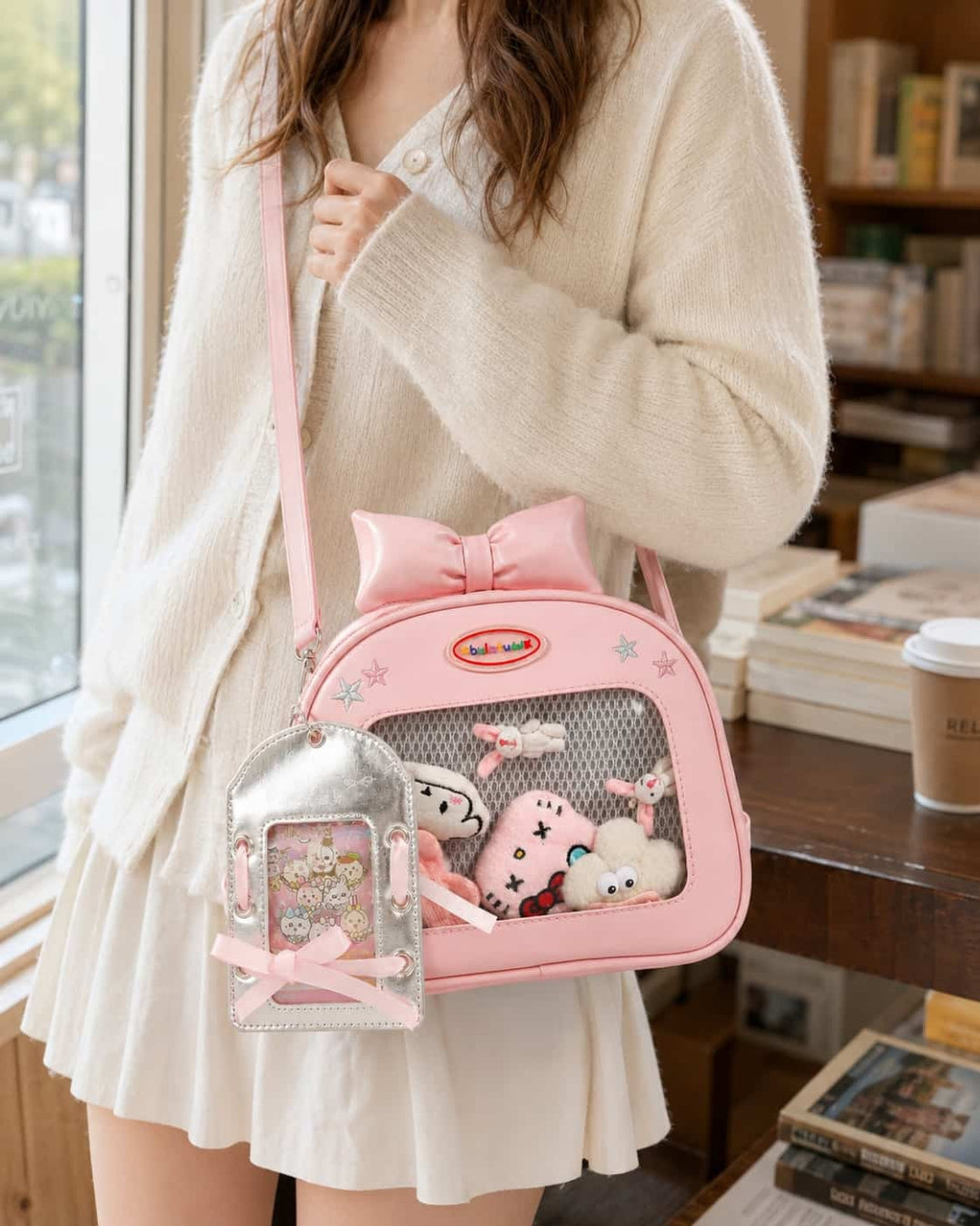 Itamoon Ita Bag – Cute Kawaii Bow Clear Window Shoulder Bag