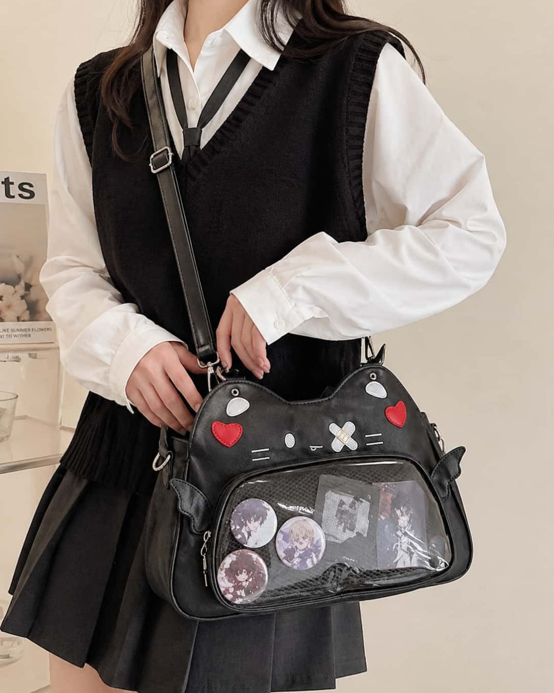 Itamoon Ita Bag – Cute Kawaii Cloud Cat Clear Window Shoulder Bag