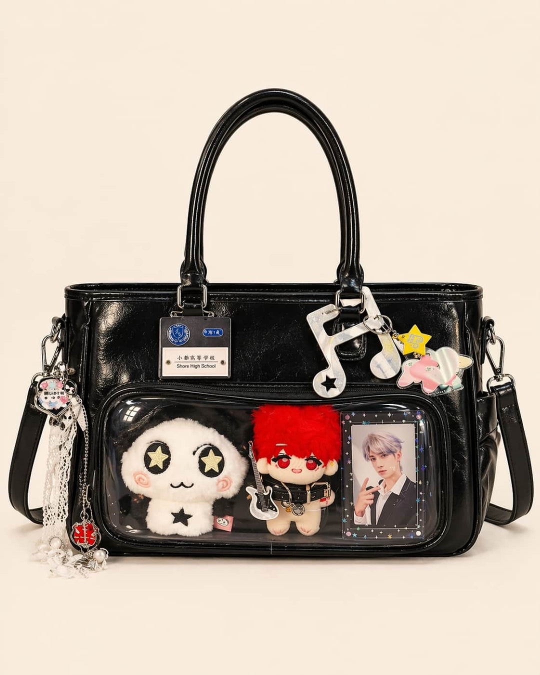 Itamoon Large Kawaii Ita Bag Tote with Clear Display Window
