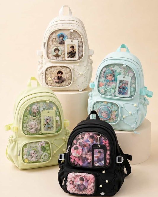 Itamoon Ita Bag Backpack – Cute Kawaii Double Clear Window Backpack