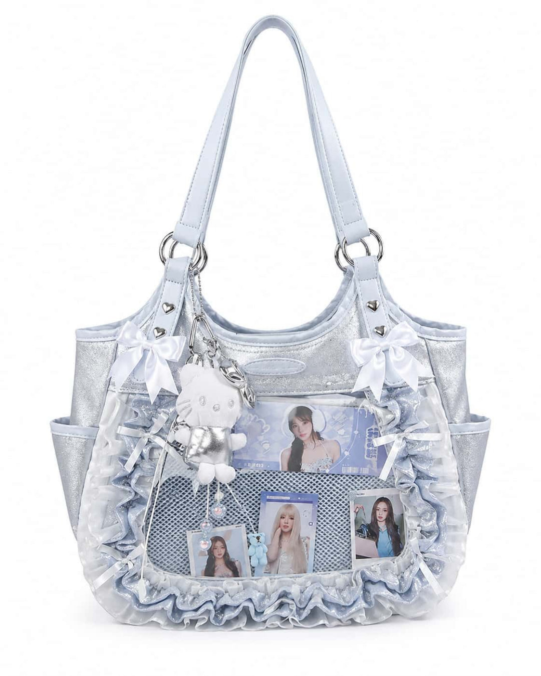 Itamoon Ita Bag – Cute Kawaii Ruffle Bow Clear Window Shoulder Bag