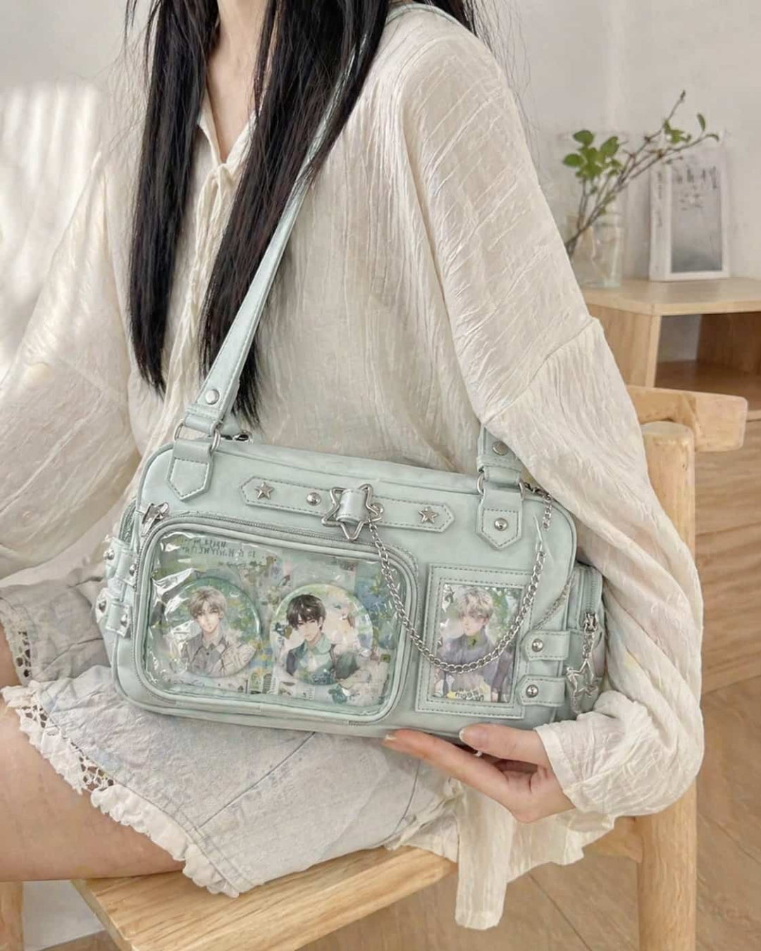 Itamoon Ita Bag – Cute Kawaii Star Pocket Boston Shoulder Bag