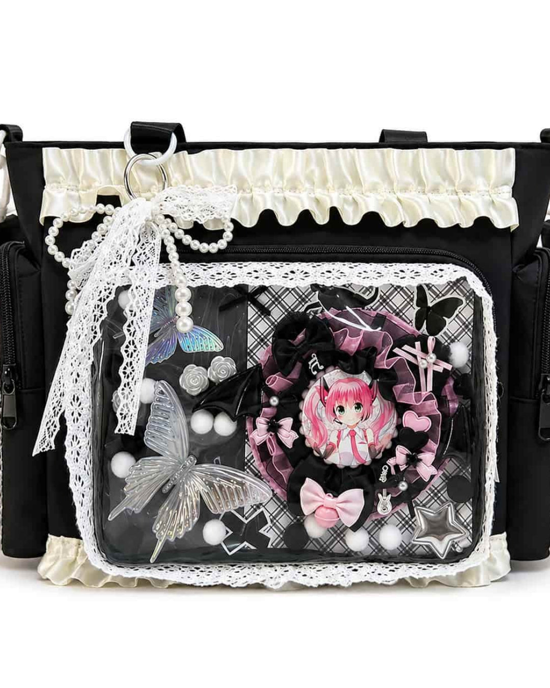 Itamoon Ita Bag – Cute Kawaii Frill Lace Clear Window Tote Bag