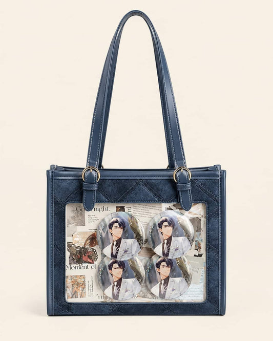 Itamoon Ita Bag – Cute Kawaii Navy Clear Window Tote