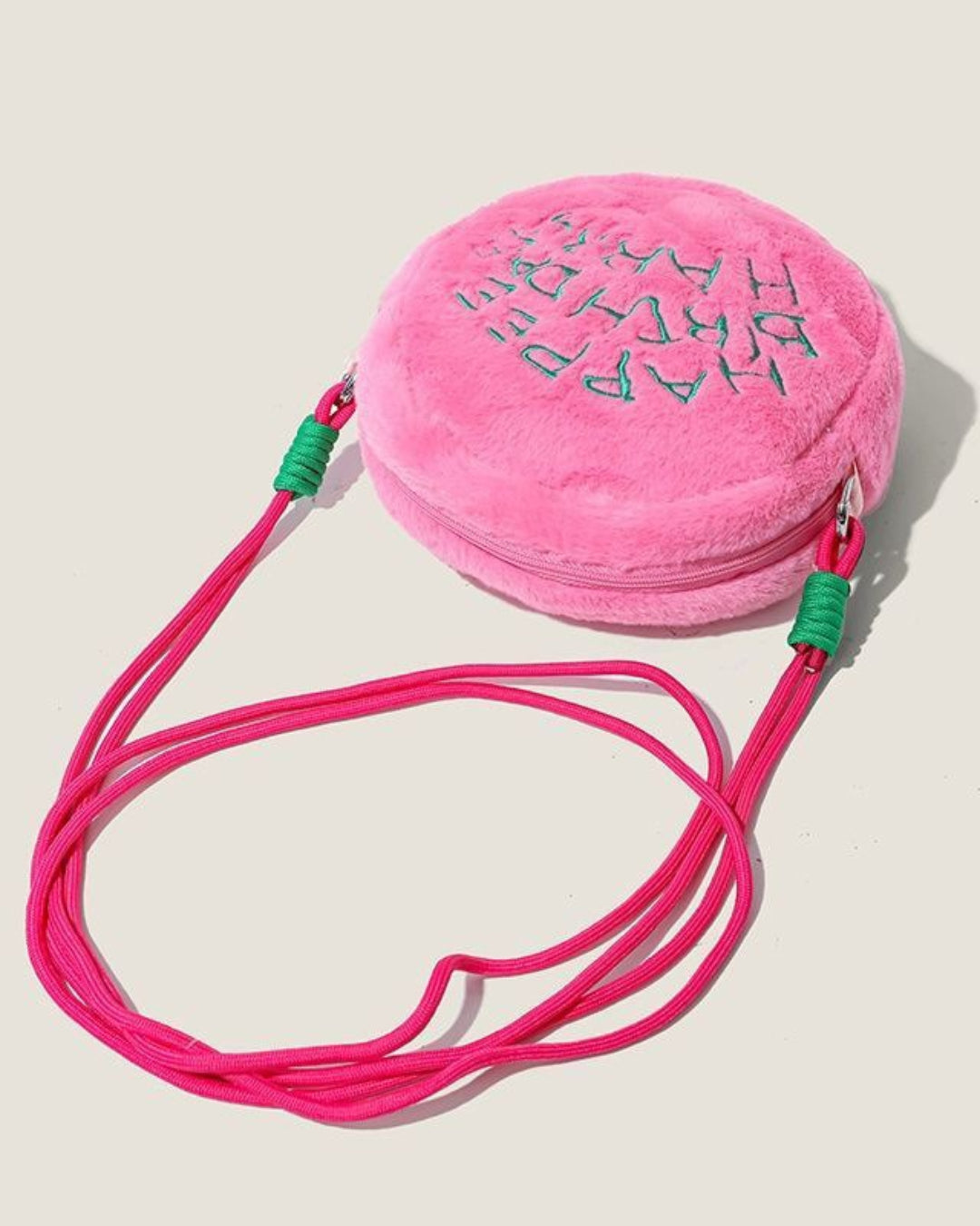 Itamoon Lightweight Plush Round Pink Mini Bag