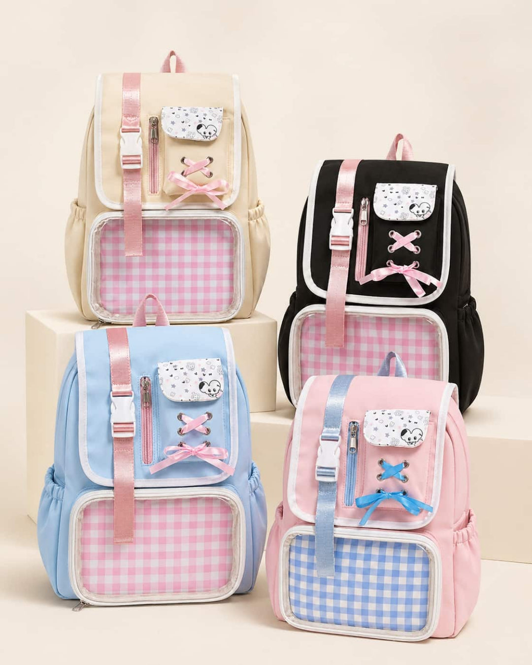 Itamoon Ita Bag – Cute Kawaii Bow Clear Window Backpack