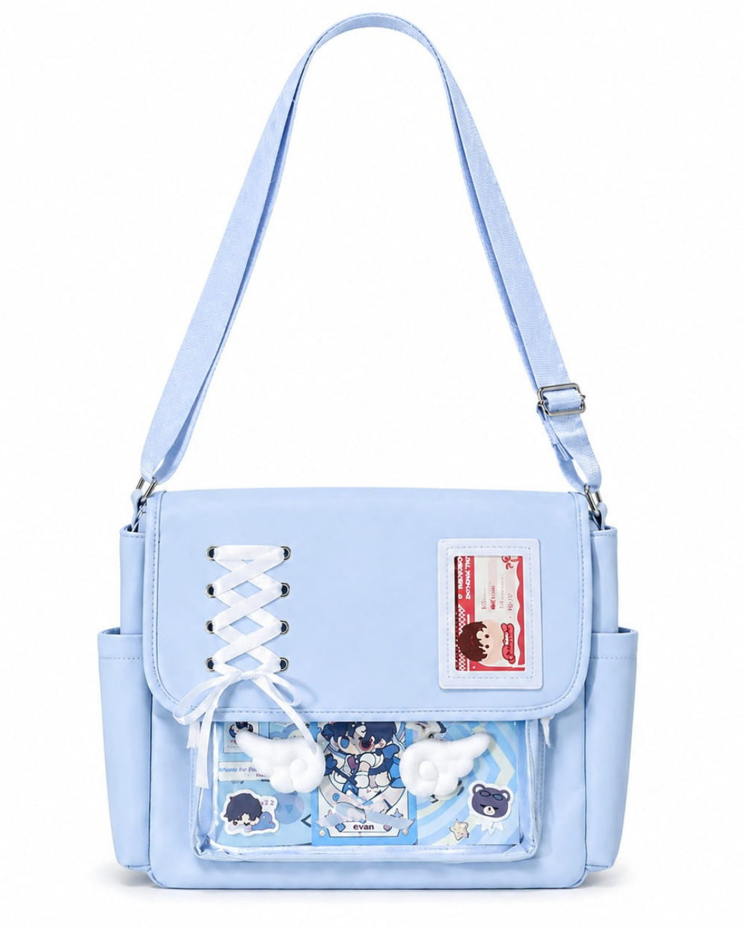 Itamoon Lace-Up Kawaii Ita Bag – Cute Clear Window Shoulder Bag