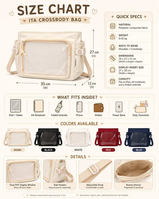 Itamoon Ita Bag – Cute Kawaii Clear Window Shoulder Tote