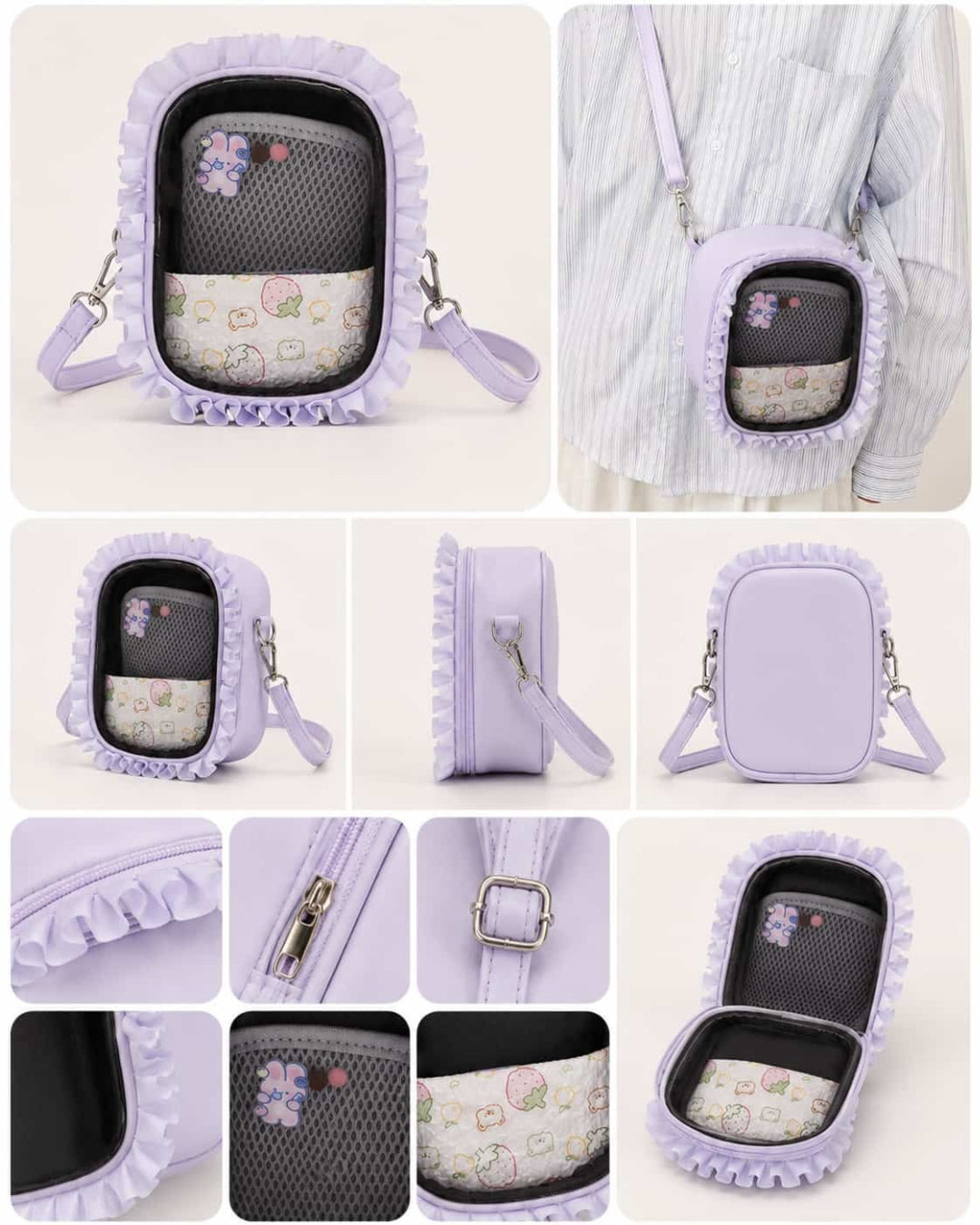Itamoon Ita Bag – Cute Kawaii Mini Ruffle Clear Window Crossbody Bag