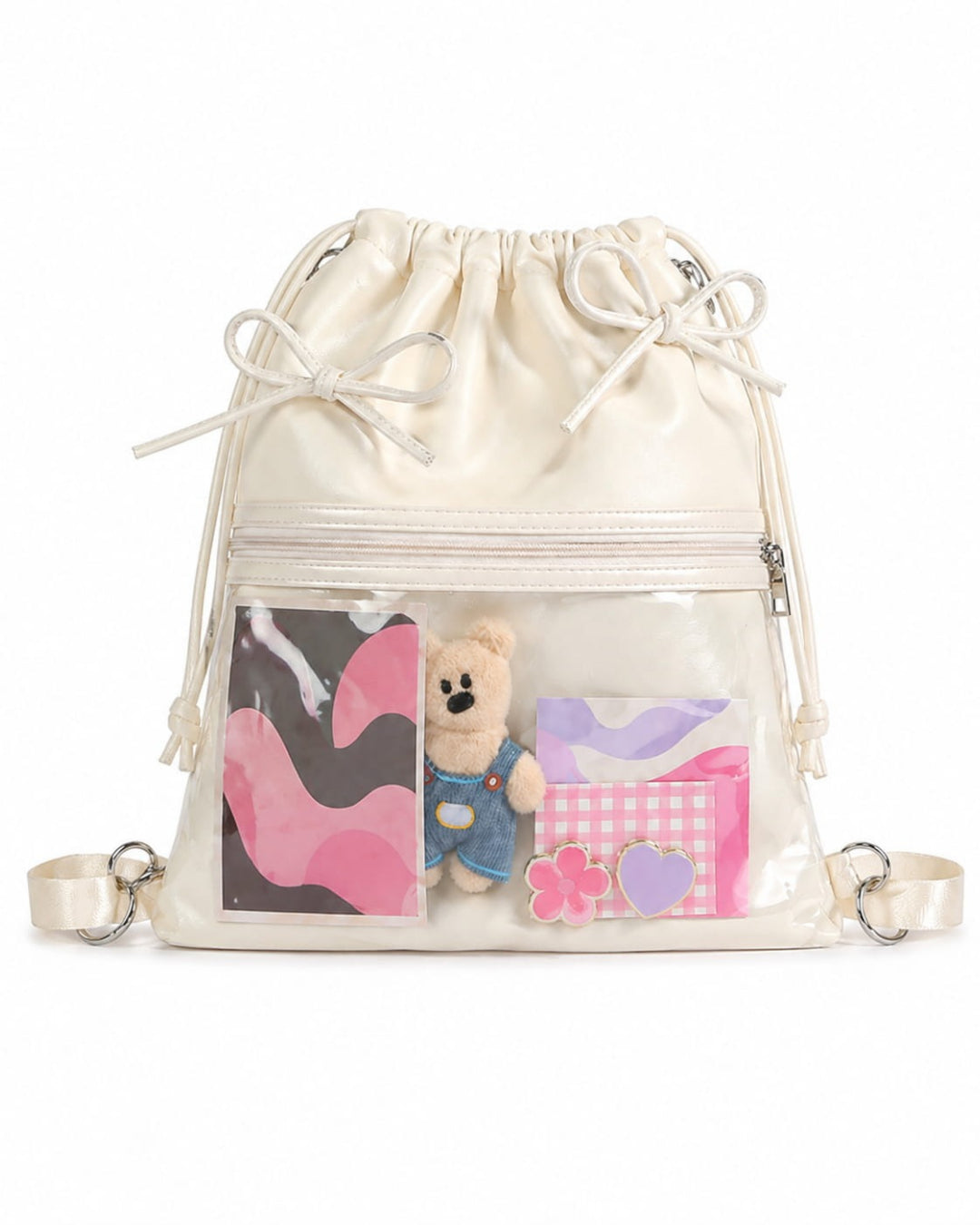 Itamoon Ita Bag – Cute Kawaii Clear Window Drawstring Backpack