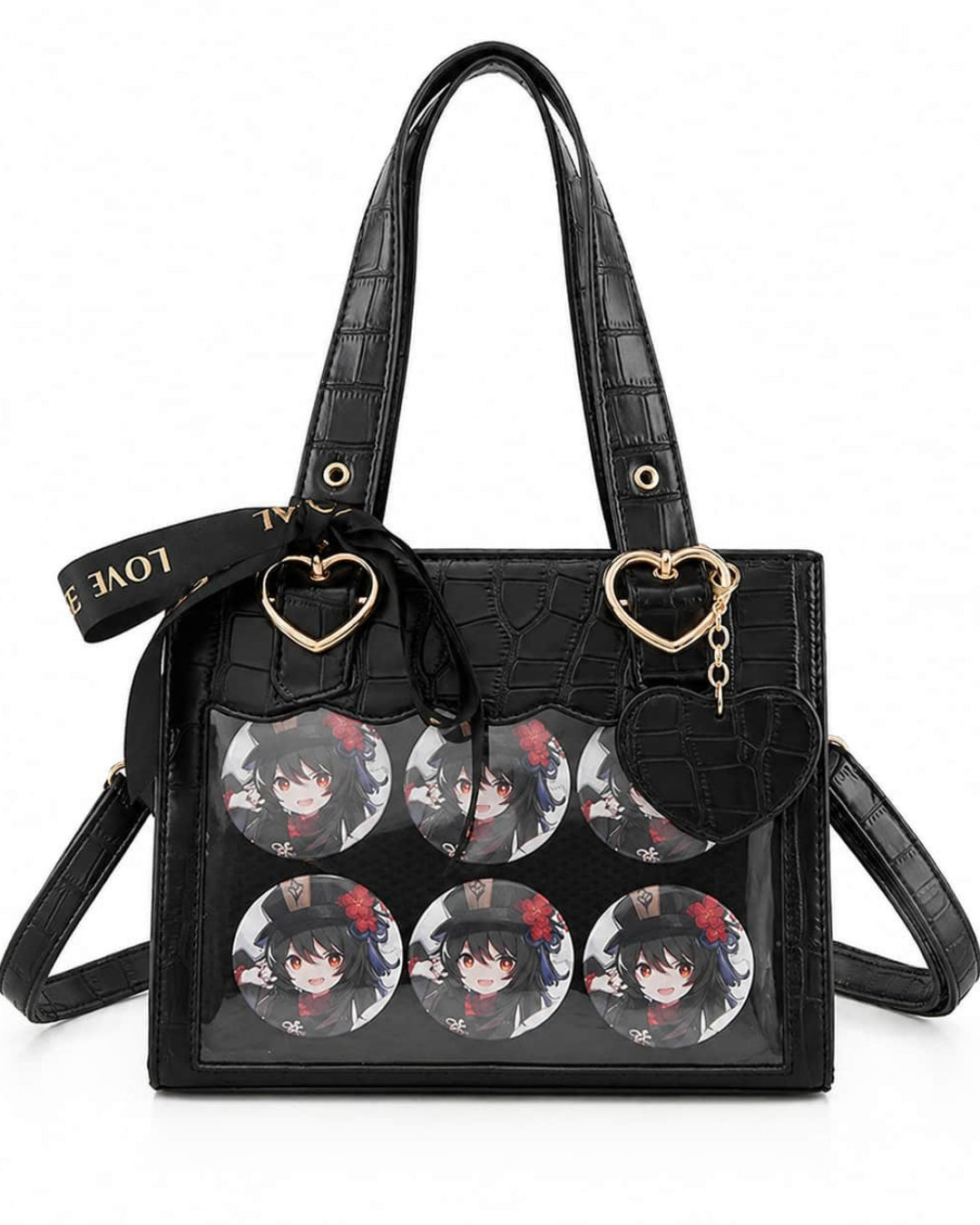 Itamoon Ita Bag – Cute Kawaii Lace Croc Clear Window Tote