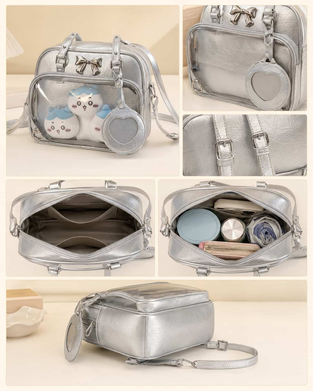 Itamoon Ita Bag – Cute Kawaii Bow Clear Window Shoulder Bag