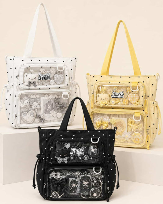 Itamoon Ita Bag – Cute Kawaii Polka Dot Clear Window Shoulder Bag