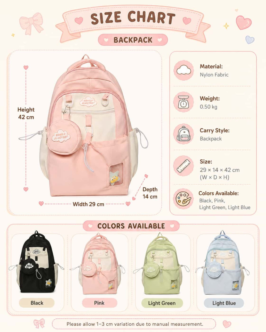 Itamoon Ita Bag – Cute Kawaii Multi-Pocket Backpack