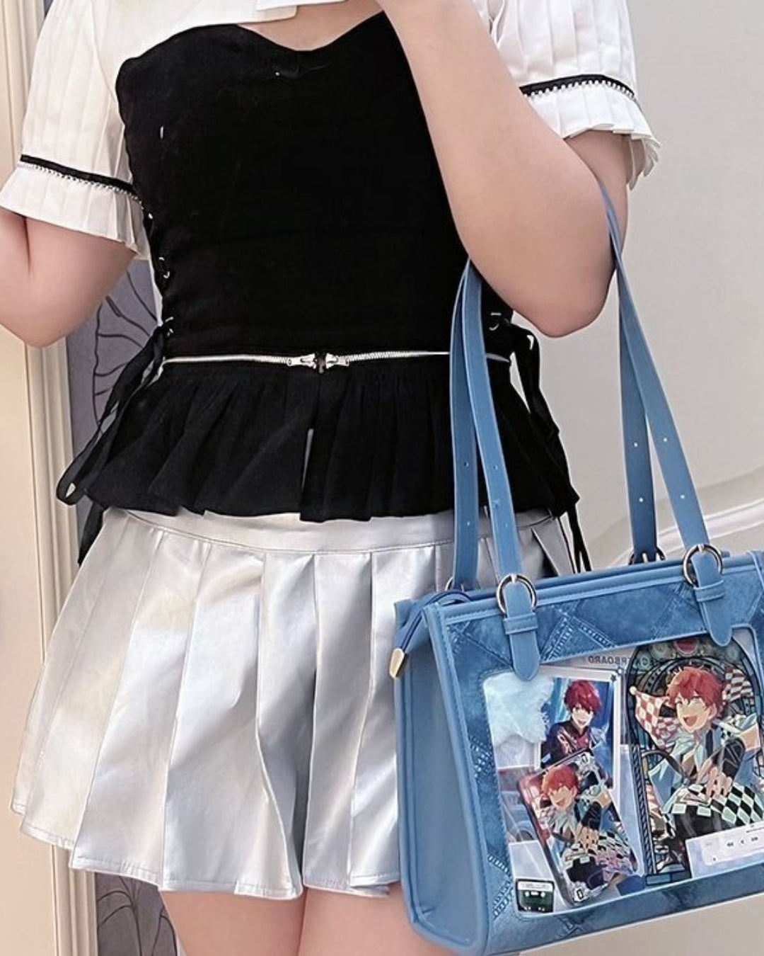 Itamoon Ita Bag – Cute Kawaii Navy Clear Window Tote