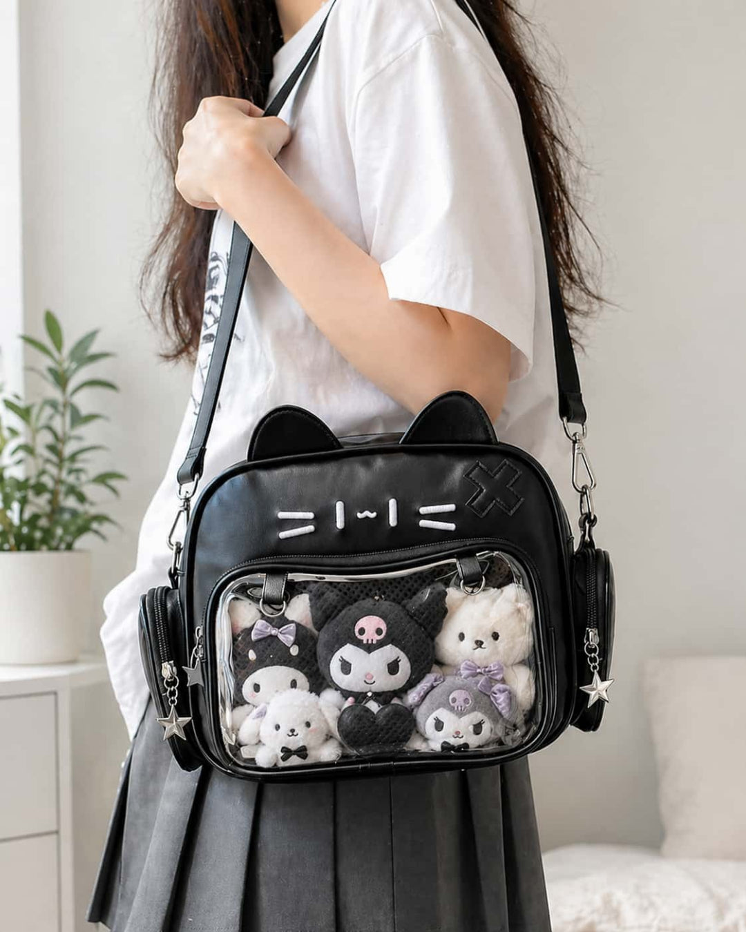 Itamoon Ita Bag – Cute Kawaii Cat Ear Clear Window Crossbody Bag