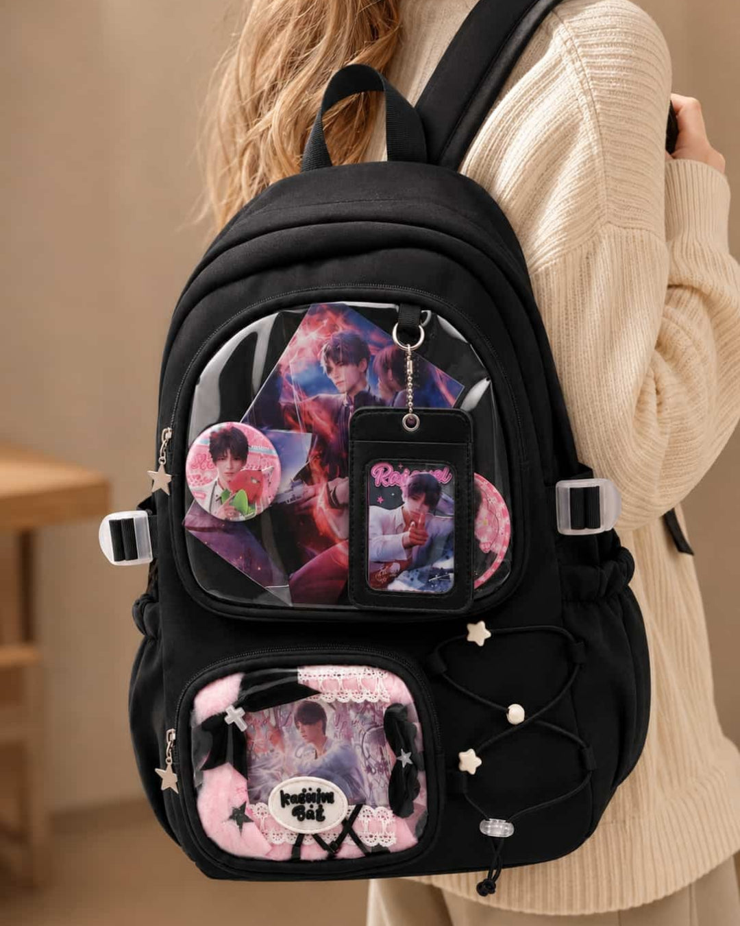 Itamoon Ita Bag Backpack – Cute Kawaii Double Clear Window Backpack