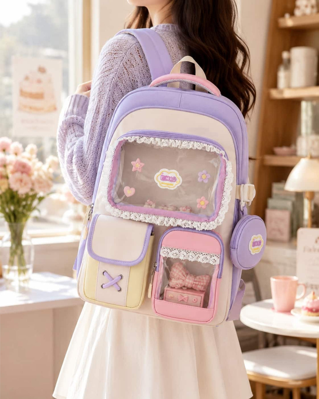Itamoon Ita Bag – Cute Kawaii Lace Clear Window Backpack