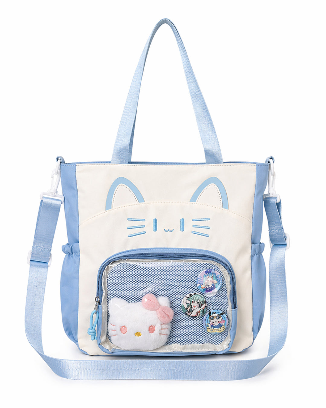 Itamoon Kawaii Nylon Tote Bag with Crossbody Strap