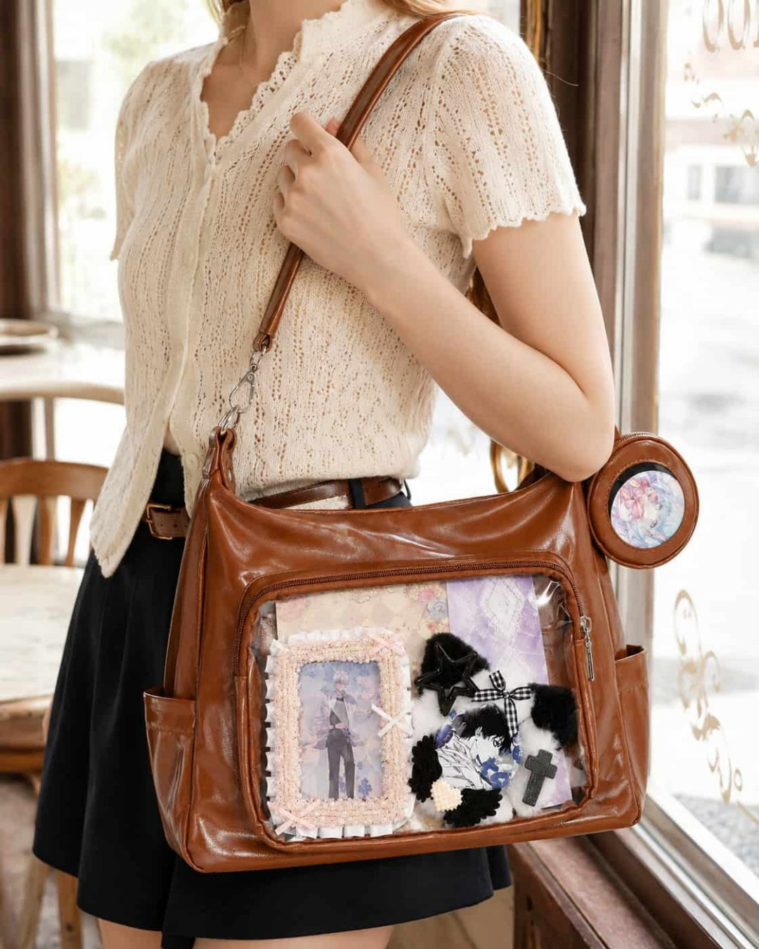 Itamoon Ita Bag – Cute Kawaii Glossy Clear Window Shoulder Bag