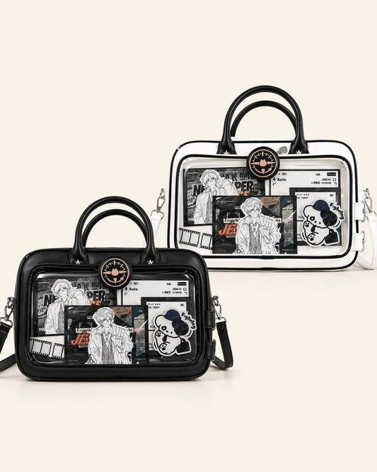 Itamoon Kawaii Ita Bag – Cute PU Leather Clear Window Shoulder Bag