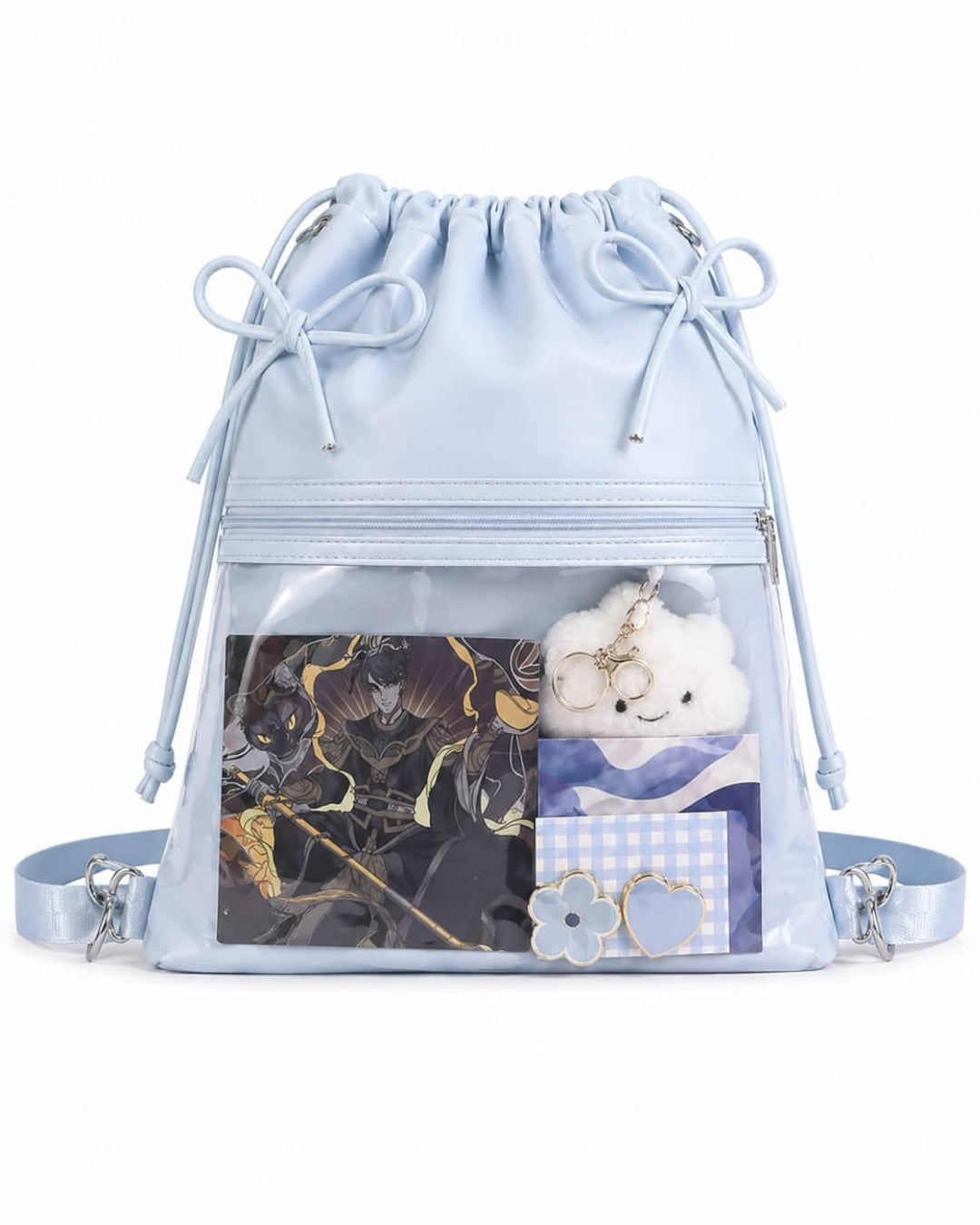 Itamoon Ita Bag – Cute Kawaii Clear Window Drawstring Backpack