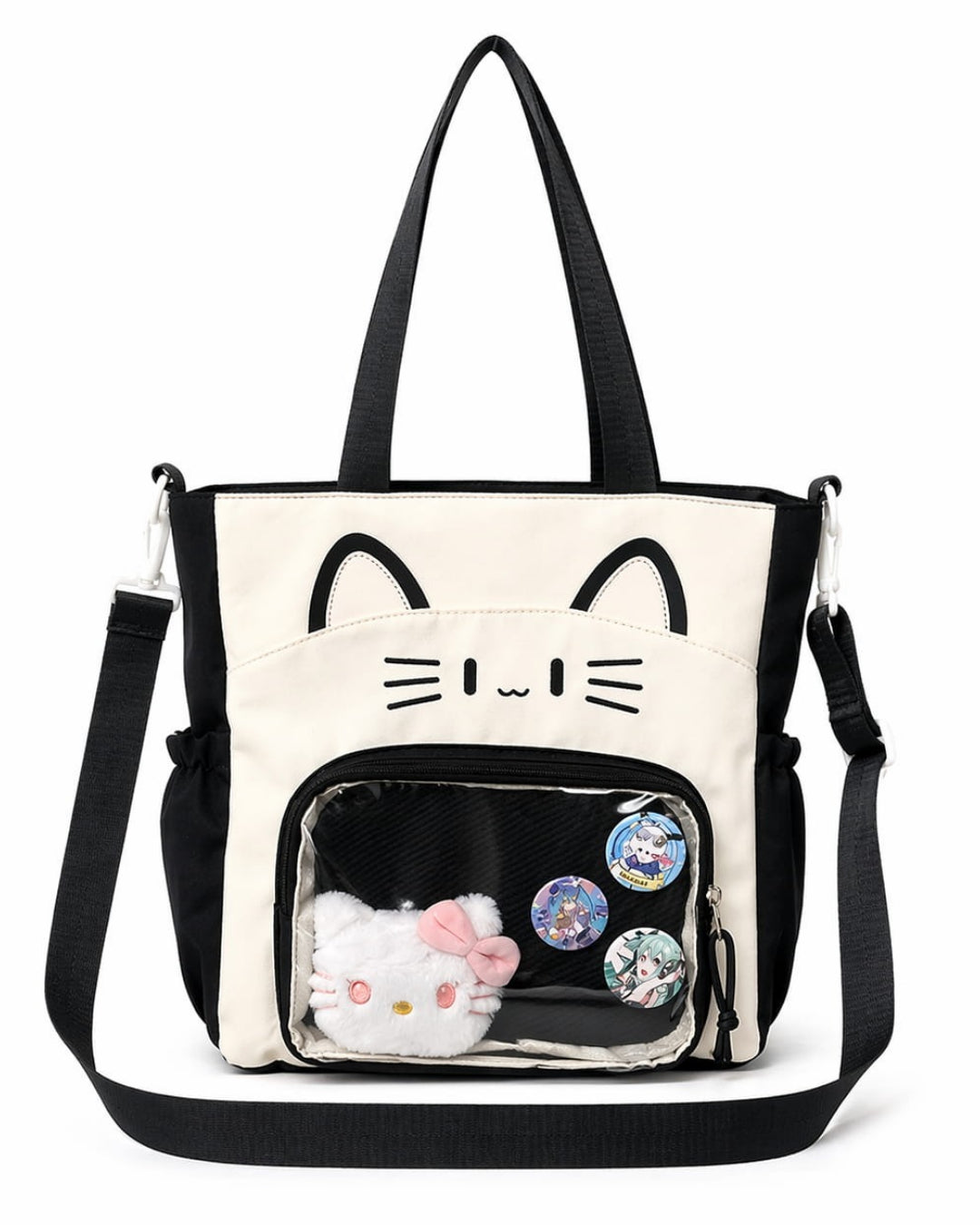 Itamoon Kawaii Nylon Tote Bag with Crossbody Strap