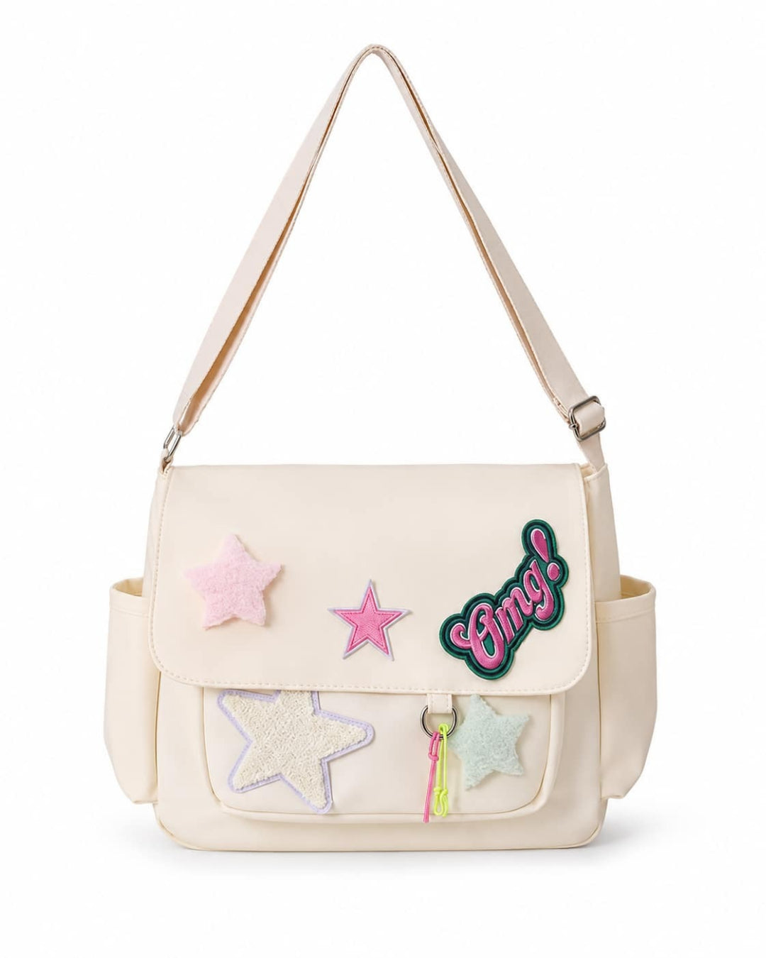 Itamoon Star Canvas Shoulder Bag – Cute Kawaii Pastel Crossbody Bag