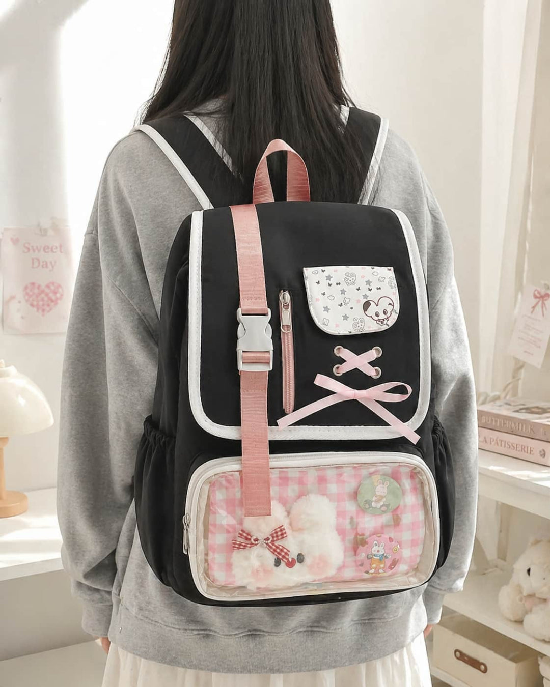 Itamoon Ita Bag – Cute Kawaii Bow Clear Window Backpack
