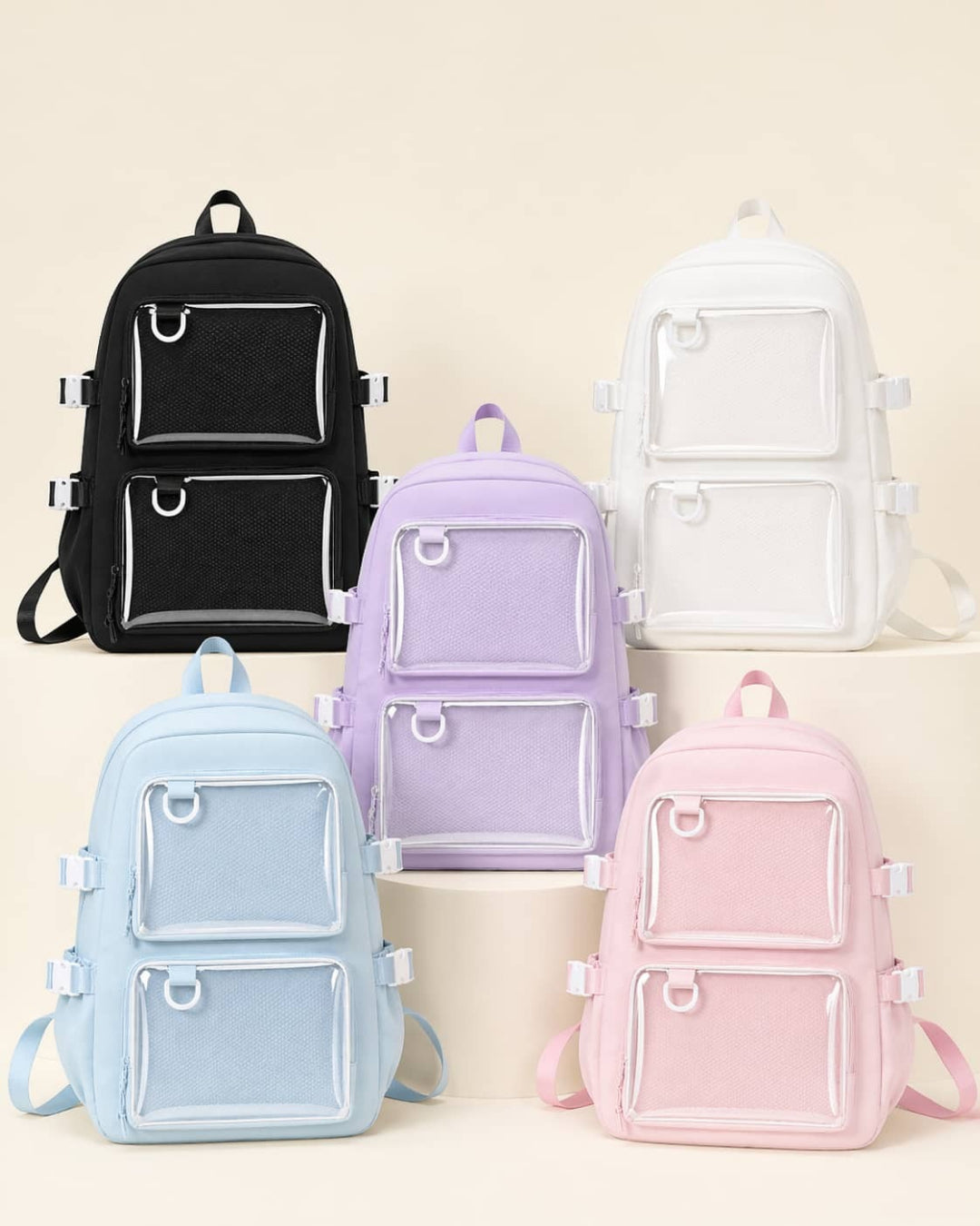 Itamoon Kawaii Ita Bag Backpack with Double Display Windows