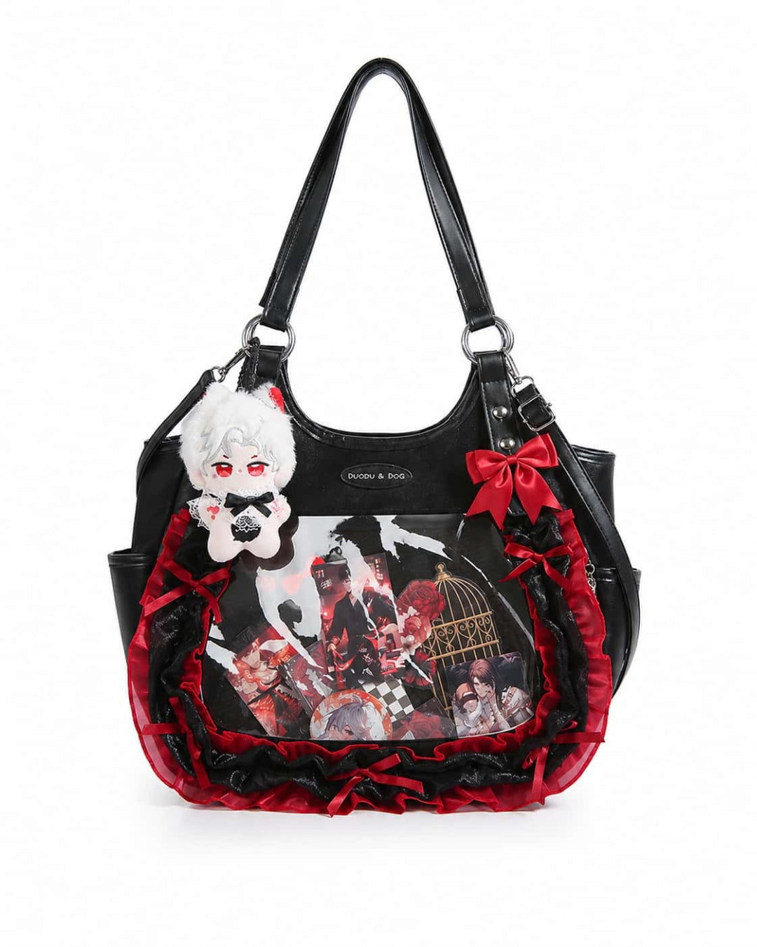 Itamoon Ita Bag – Cute Kawaii Ruffle Bow Clear Window Shoulder Bag